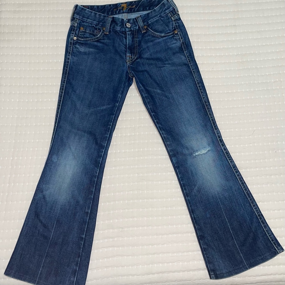 Women's 7 For All Mankind Blue Flared Jeans